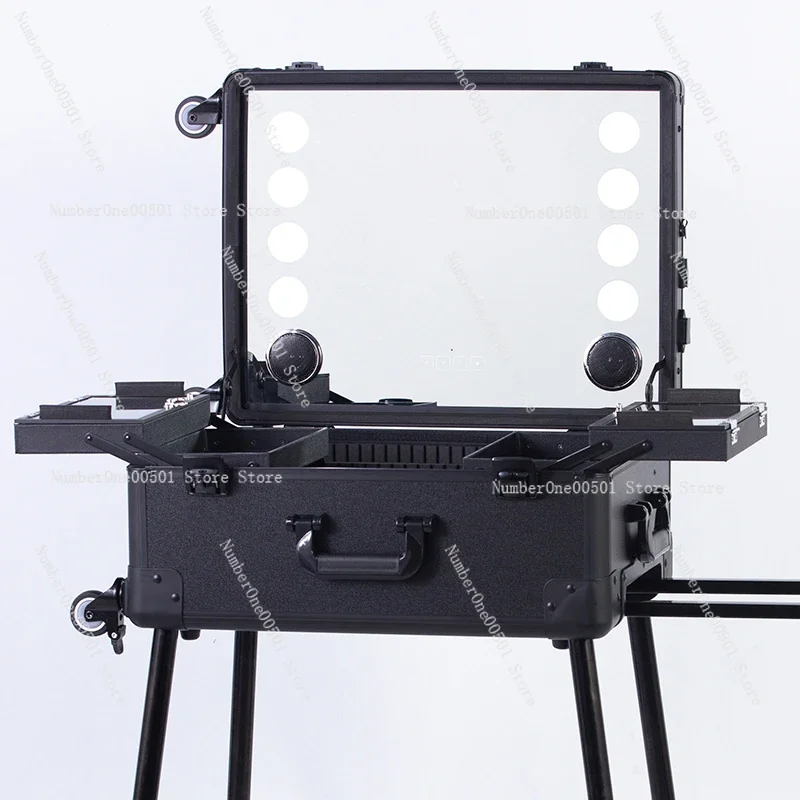 Beauty Makeup Bridal - Professionele make-up koffer met LED-verlichting, Bluetooth-speaker,