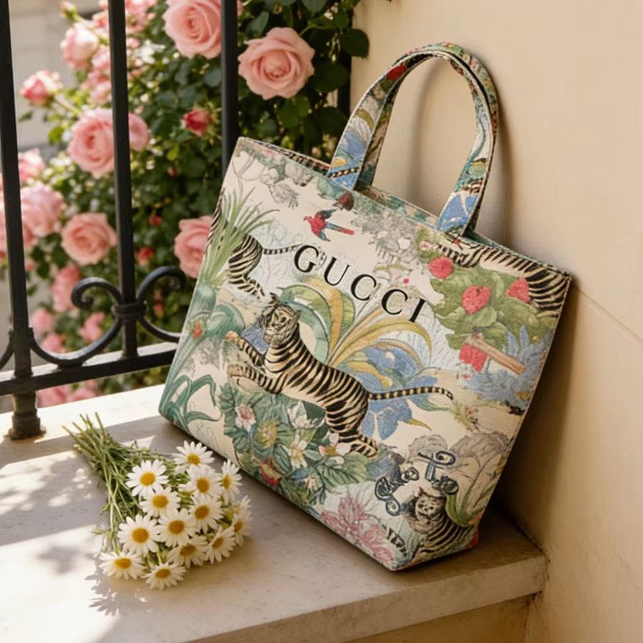 Gucci Gucci's tas Canvas draag - Ysl Beauty Makeup recensie en prijs